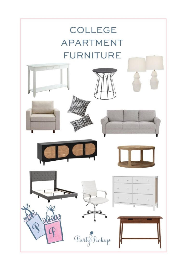 College Apartment Furniture Essentials: Tips and Ideas - party-pickup.com - College Room Furniture Ideas