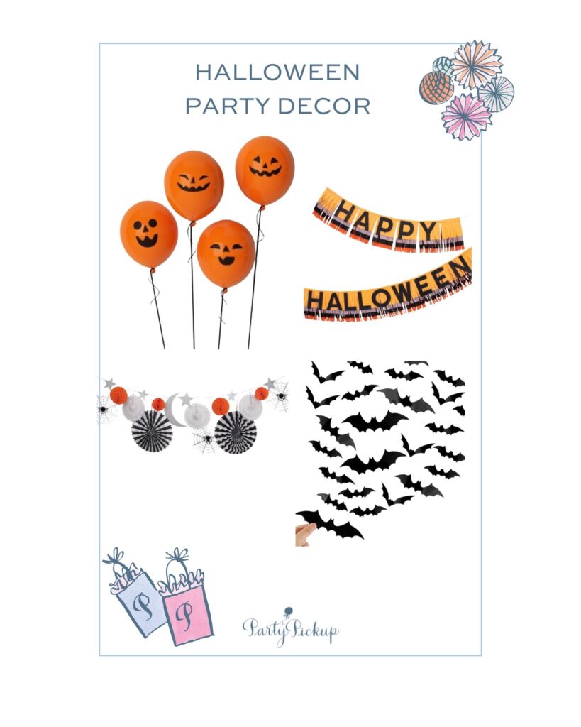 Halloween Balloons, Banners, and Decorations for a party