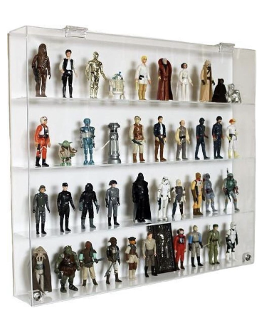 Clear acrylic display case for boys’ action figures and collectibles