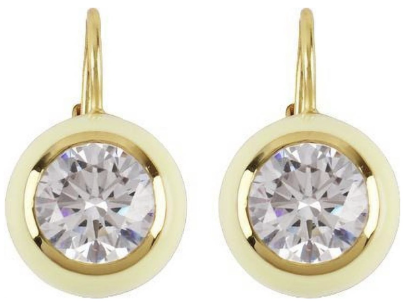 Bezel drop earrings for teen girls, suitable for everyday outfits and special occasions.