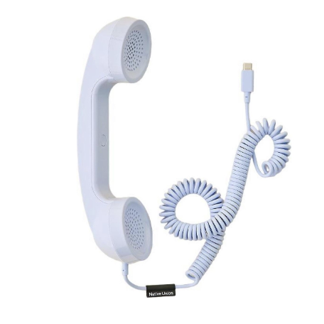 Native Union Retro Pop Phone in a colorful nostalgic design for talking on a mobile phone.