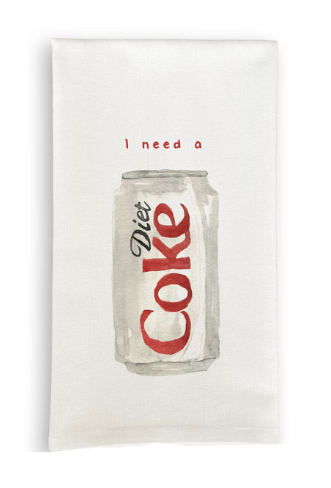 "diet coke" tea towel. gifts for diet coke lovers.
