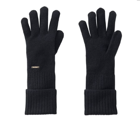 women's classic cashmere gloves in black. 