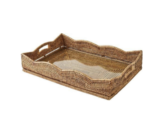 Half past seven home rattan tray