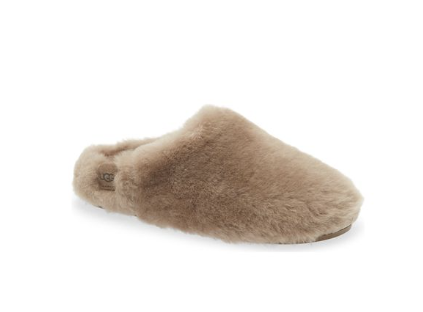 ugg shearling slip ons in brown. gifts for women holiday.