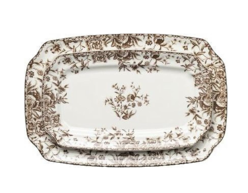antique style brown transferware platter for entertaining. holiday gifts for women.