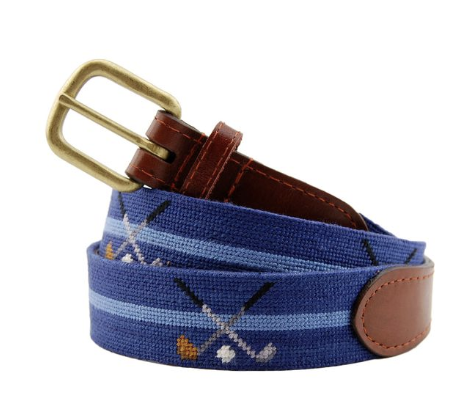 Smathers & Branson needlepoint belt for men, a classic Christmas gift for young professionals.