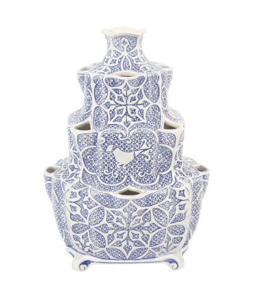 Vietri Tulipiere decorative vase for displaying flowers in a dining room or kitchen.